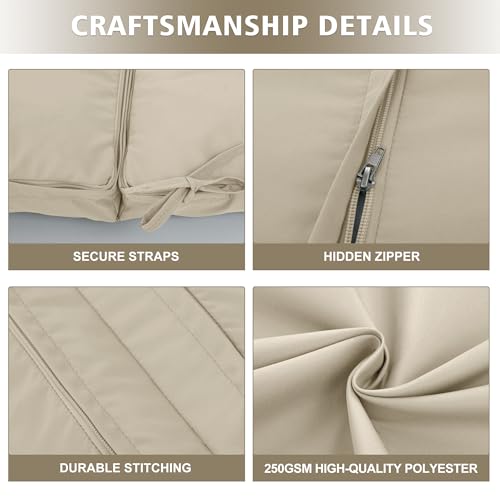 High Back Outdoor Chair Cushions 44''x20'' Waterproof Burgundy Z689