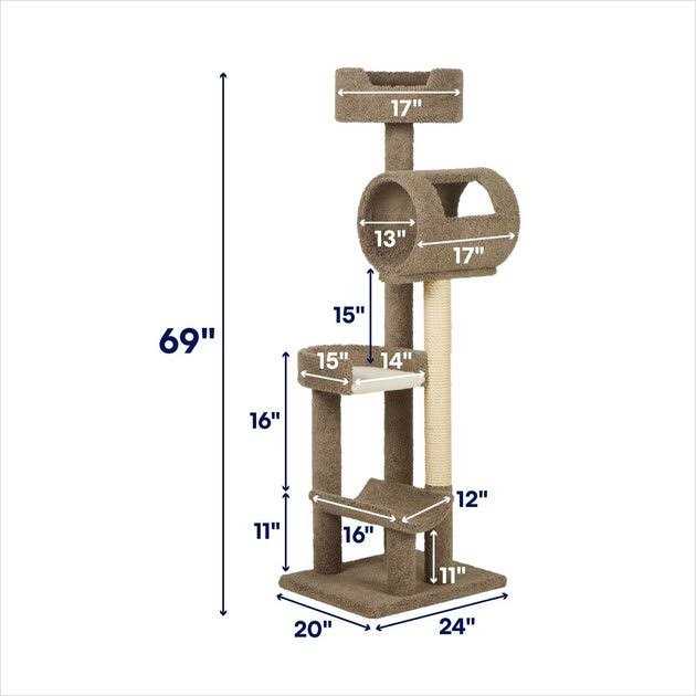 69-in Real Carpet Wooden Cat Tree C515401