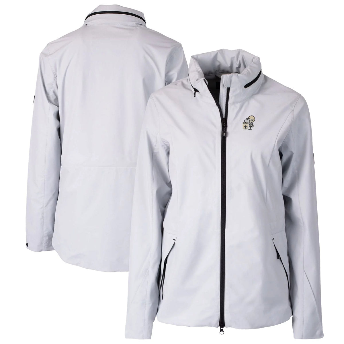 Gray Full-Zip Rain Jacket L29711