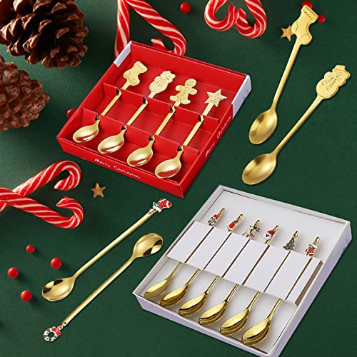10 Pieces Stainless Steel Christmas Spoons K323519