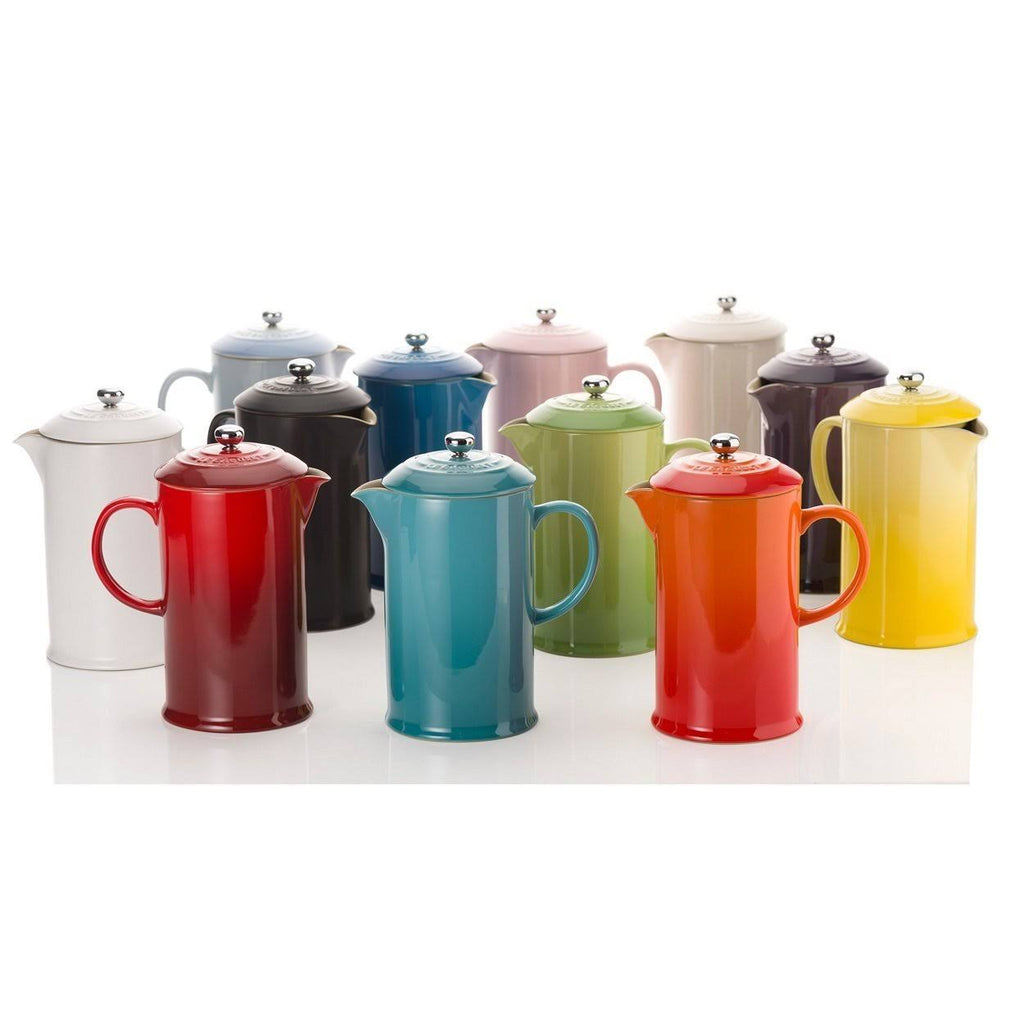 Teal Stoneware Cafetiere with Metal Press 750 ml Z543