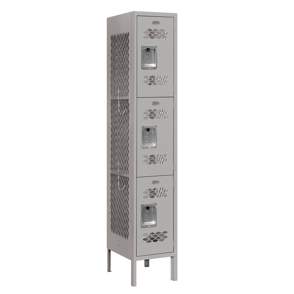12x22 Triple Tier Vented Metal Locker G3941