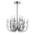 6Lt Chandelier Chrome Clear T7472