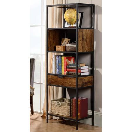 Brown Display Cabinet with Drawer E17457