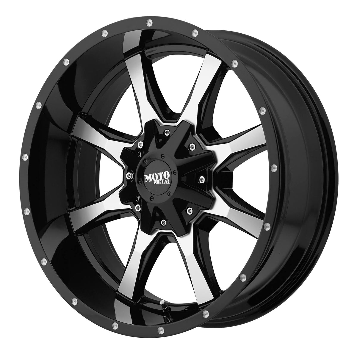 Gloss Black Machined 17x8 5x160 42mm Wheel D952503