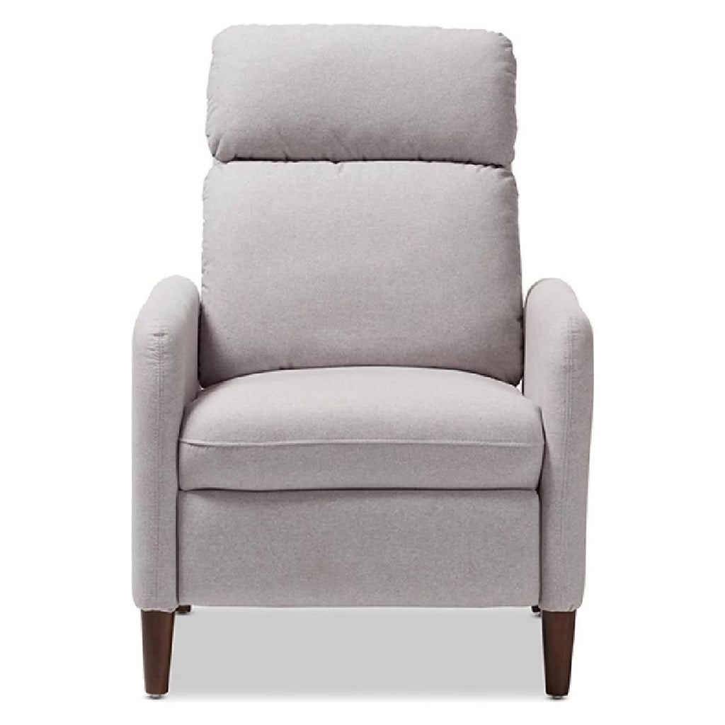 Light Grey Fabric Upholstered Lounge Chair H430