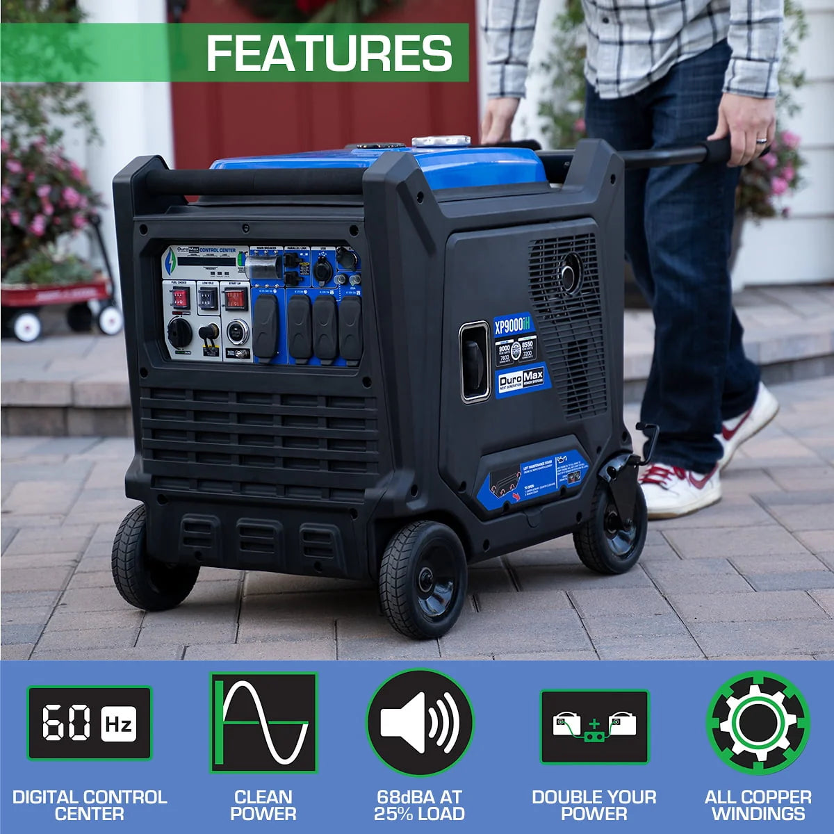 9000 Watt Dual Fuel Inverter Generator with CO Alert G6082