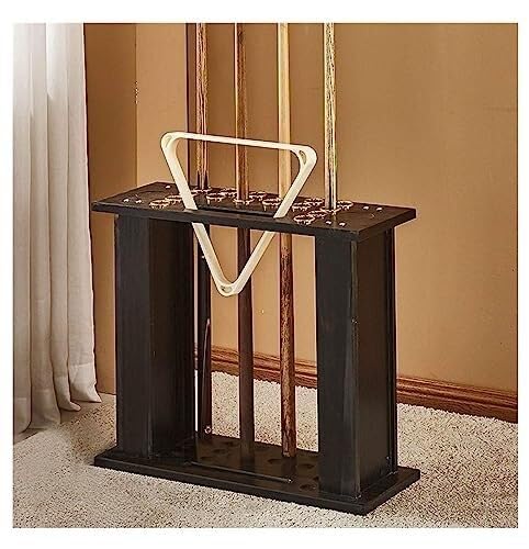 Wooden Billiards Cue Rack Stand Holds 16 Cues C6957