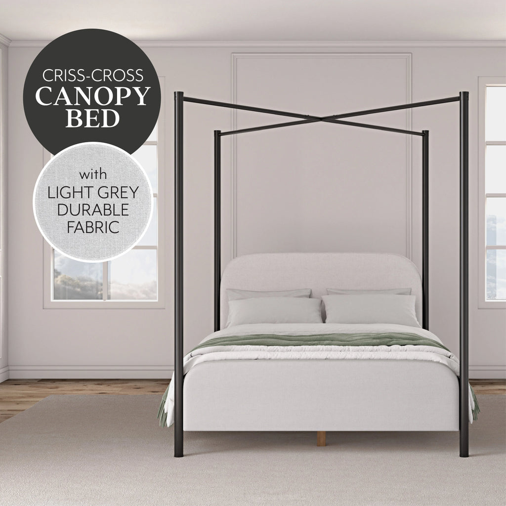 Queen Metal Canopy Bed N405