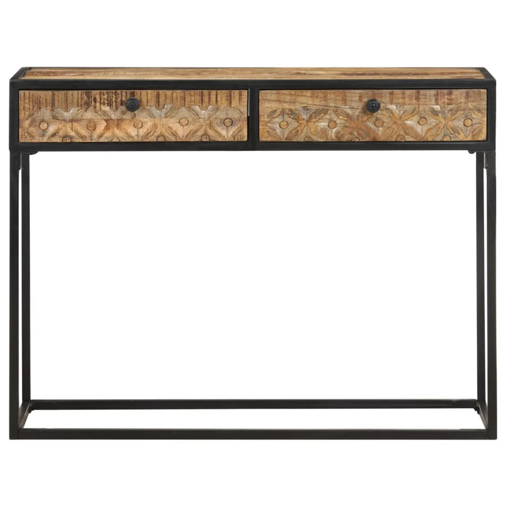 39.4"x13.8"x29.5" Solid Mango Wood Console Table X552037
