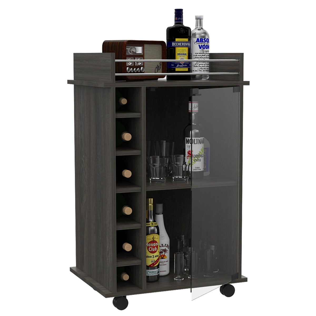 Grey Oak Bar Cart X488
