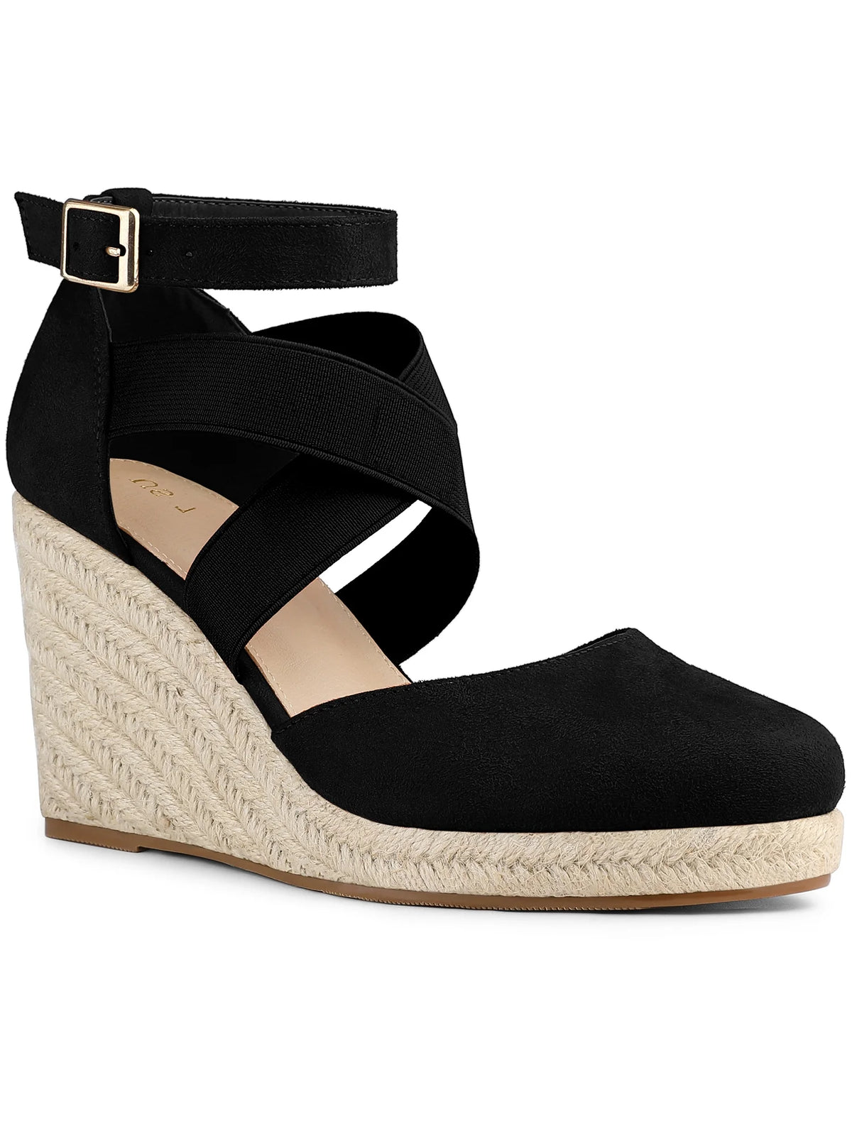 Espadrille Platform Closed Toe Wedges Heel Sandal N198966