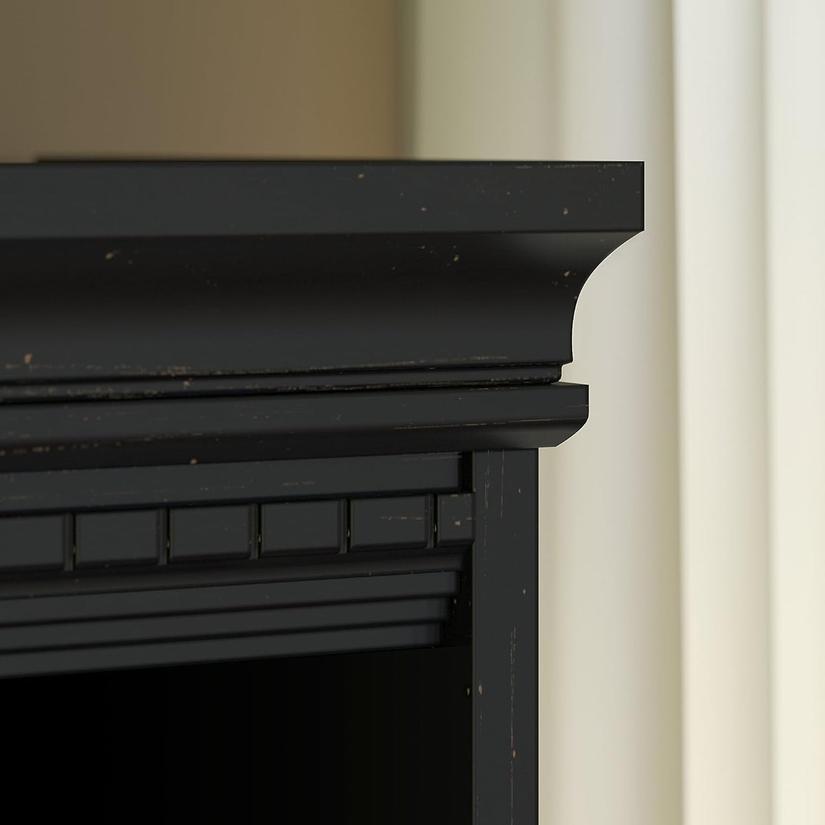 5 Shelf Bookcase in Antique Black C379906