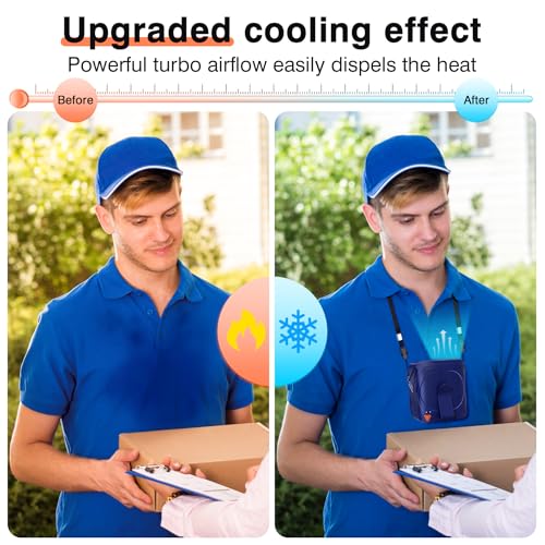 Portable Rechargeable Wearable Waist Fan T28474