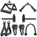 Cable Machine Attachment Set with Tricep Rope, V Bar, Double D Handle, Ankle & Wrist Straps T51146
