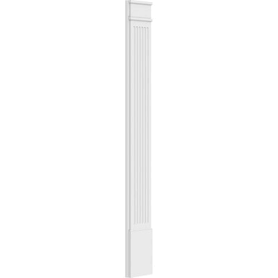 Fluted PVC Pilaster with Decorative Capital & Base (Pair) N2461