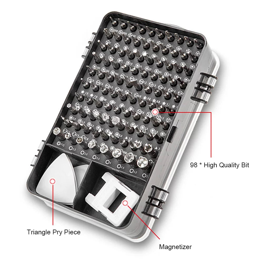 115-In-1 Household Toolbox Set with 98 Bits X334844