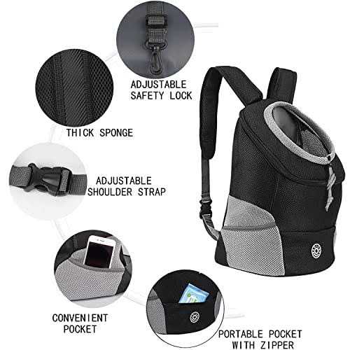 Dog Backpack Carrier Pet Carrier for Small Medium Dogs Travel Bag Breathable Adjustable with Safety Reflective Strips T16804