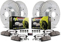 Carbon Fiber Brake Pads with Drilled & Slotted Brake Rotors Kit Q8684