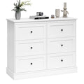 White 6 Drawer Wood Dresser M13764
