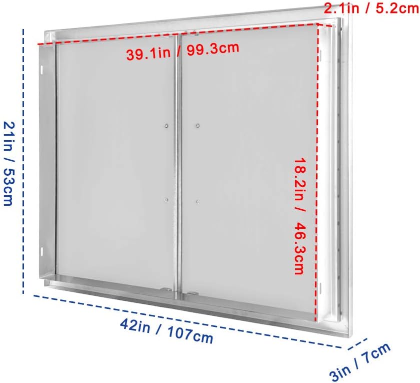 42 W X 21 H Stainless Steel Double Access Door P23992