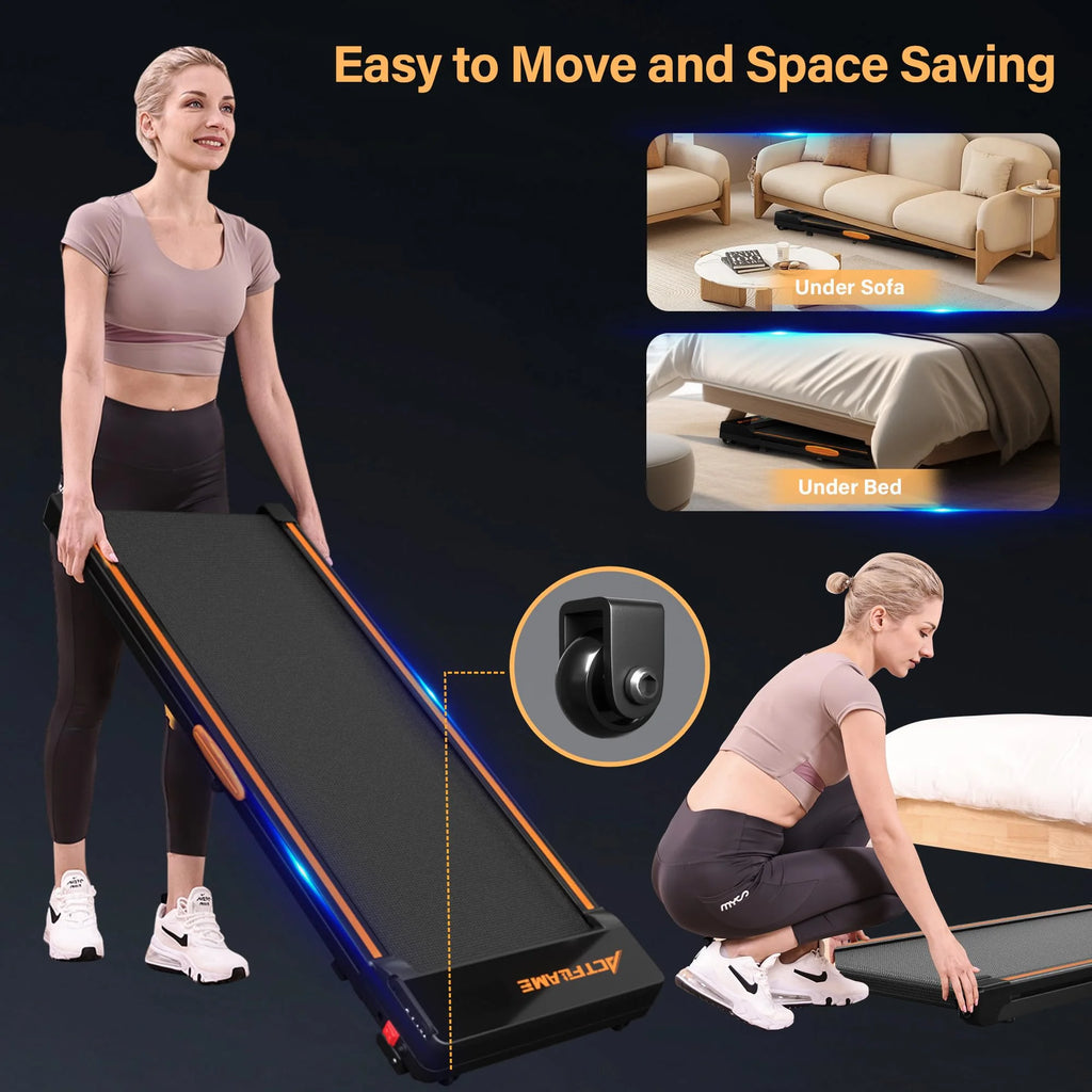 Incline Walking Pad Treadmill with LED Display and Remote Control, Black V906