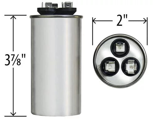 30/4 uF MFD 370 VAC Dual Round Replacement Capacitor Y657979
