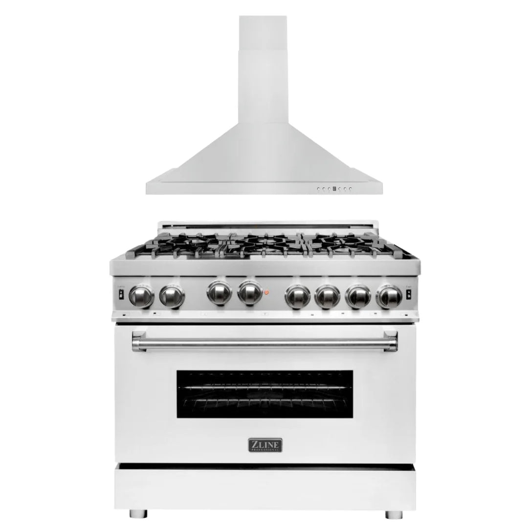 36 in. Gas Range with Range Hood Appliance Package M747