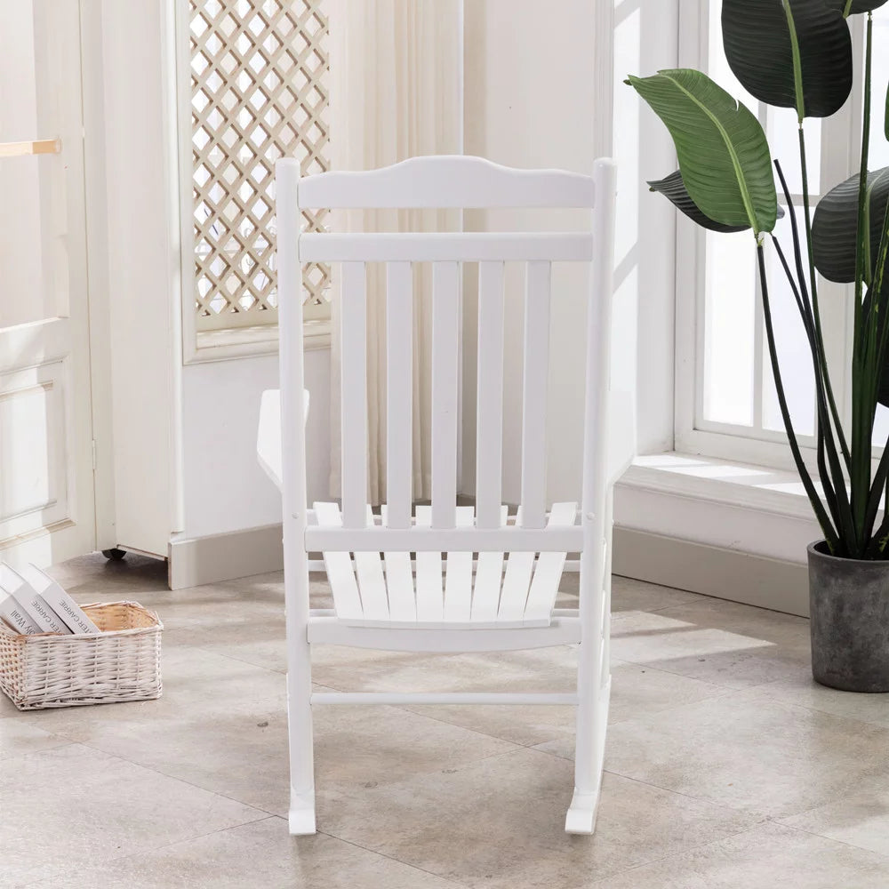 White Wood Rocking Chair E57574