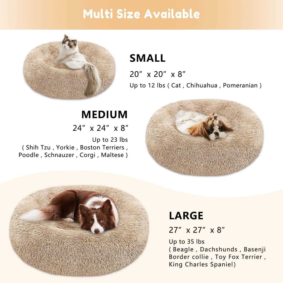 Faux Fur Dog Bed & Cat Bed N590