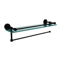 Matte Black Paper Towel Holder with Glass Shelf R52997