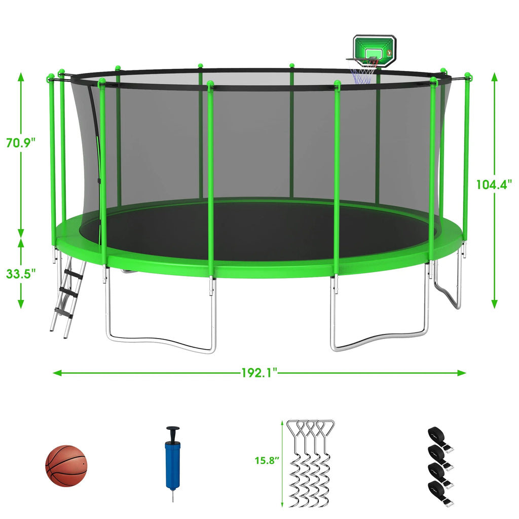 16 FT Trampoline with Enclosure Net C512311