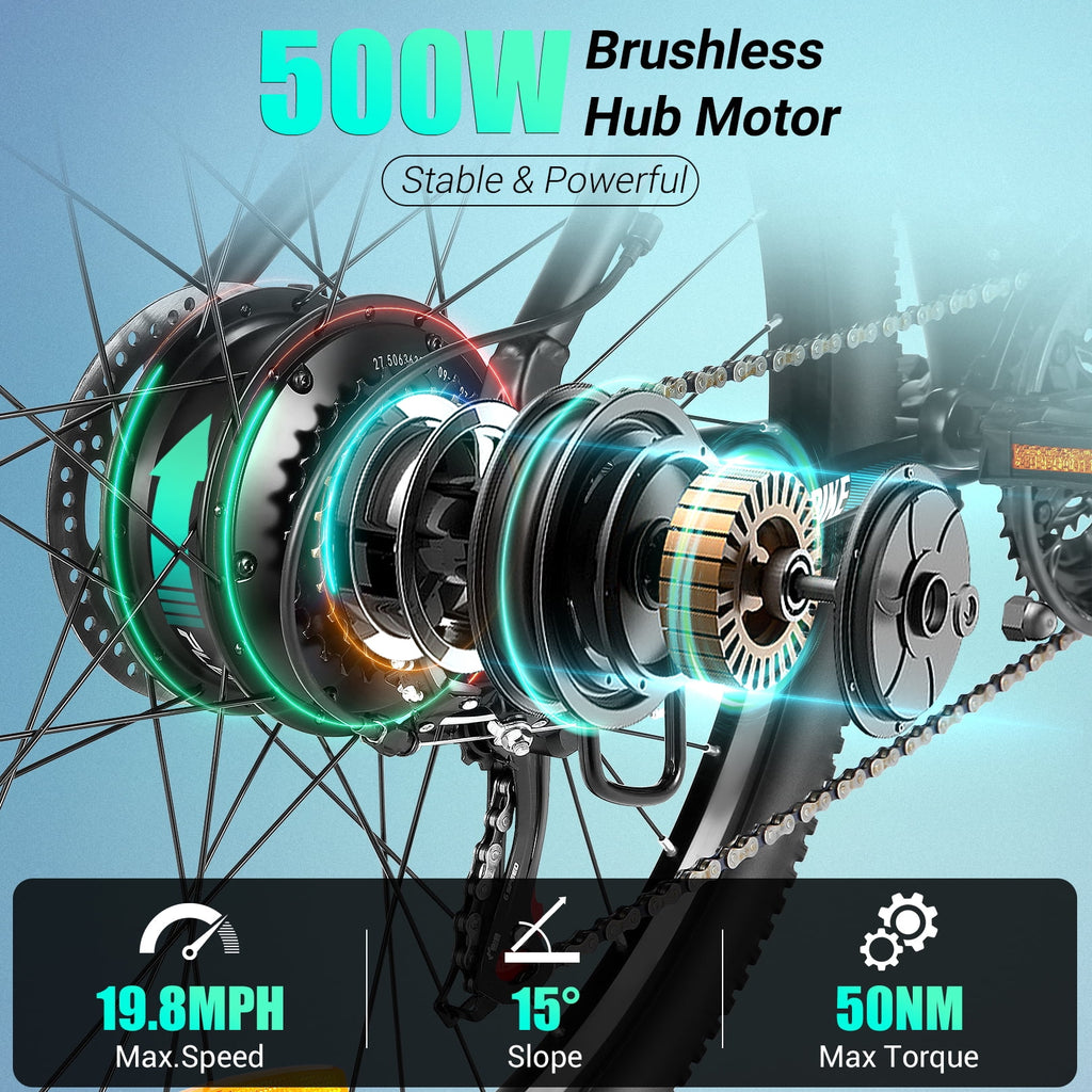 27.5" 500W Electric Bike with 48V 10.4AH Removable Battery M57377