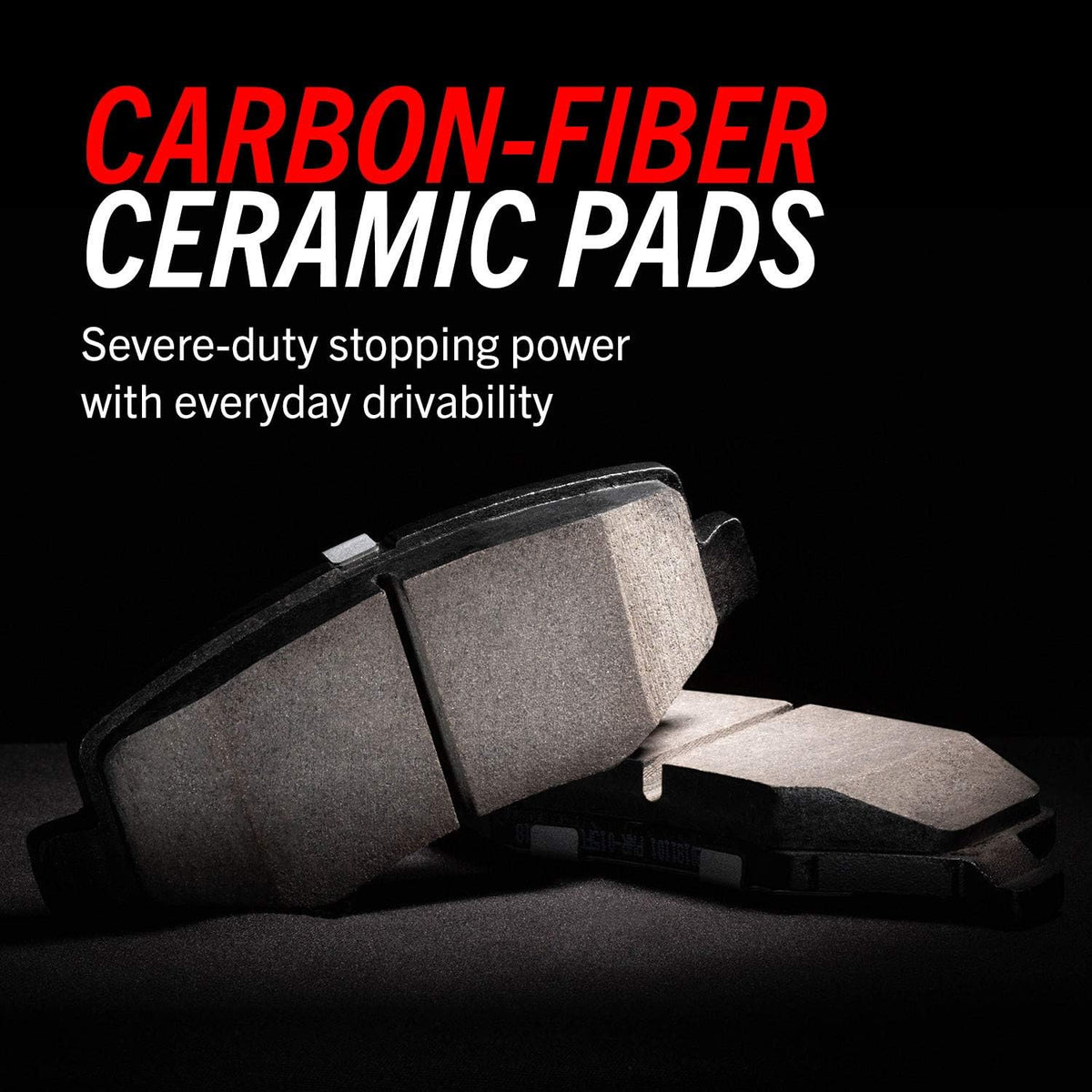 Carbon Fiber Brake Pads with Drilled & Slotted Brake Rotors Kit Q8684