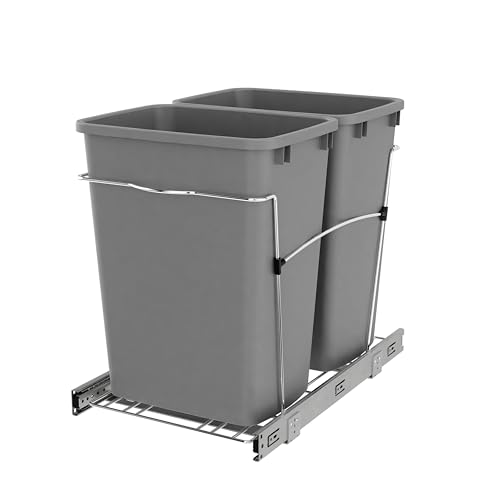 Double Pullout Trash Can 35 Qt Black G23942