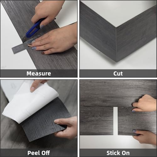 Peel and Stick Floor Tile, 54 Sq.Ft Self Adhesive Vinyl Flooring Plank X140