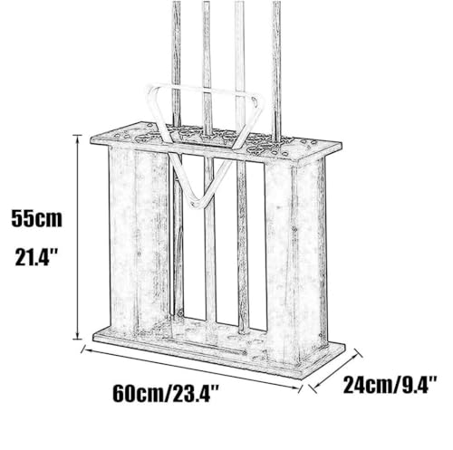 Wooden Billiards Cue Rack Stand Holds 16 Cues C6957