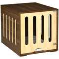 Brown Dog Crate End Table with Foam Cushion I401013