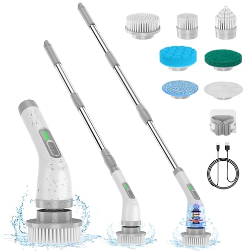 Electric Spin Scrubber 7 in 1 Dual Speed with Extension Arm I298585