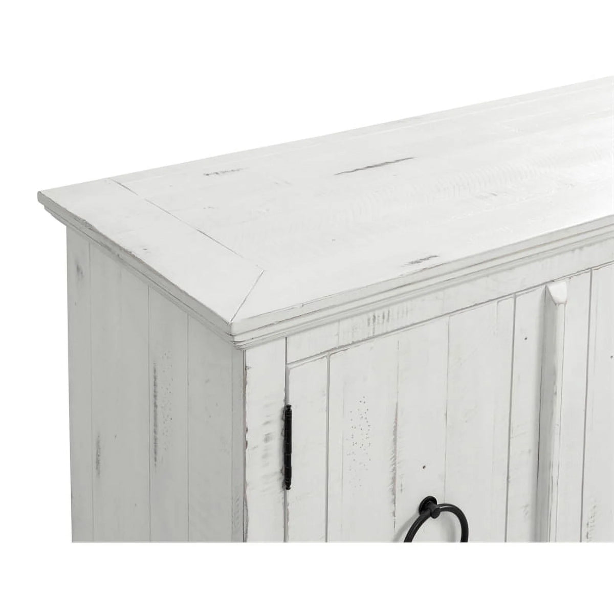 White Solid Wood 65" TV Stand I7971