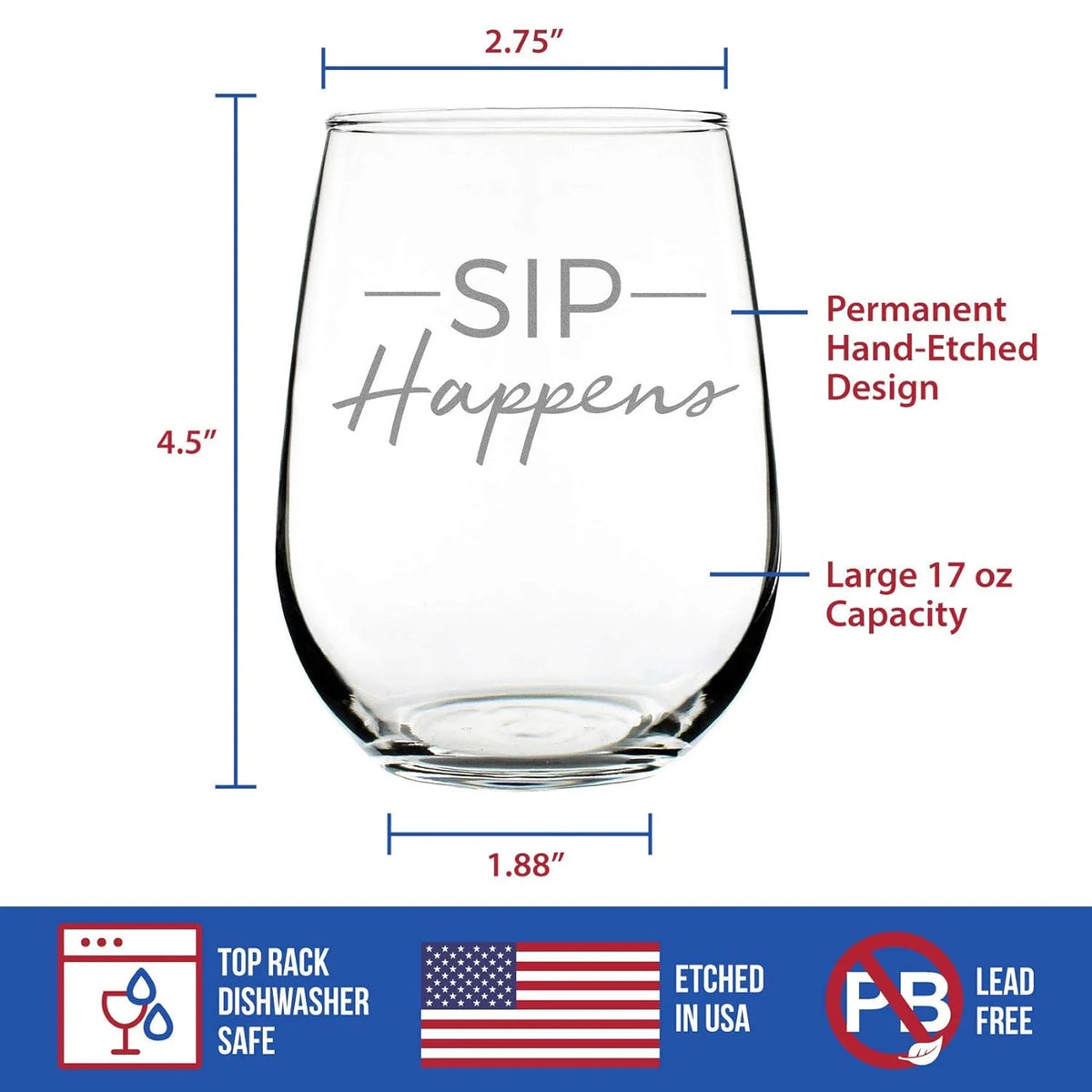 Stemless Wine Glass 17 Ounces F95489