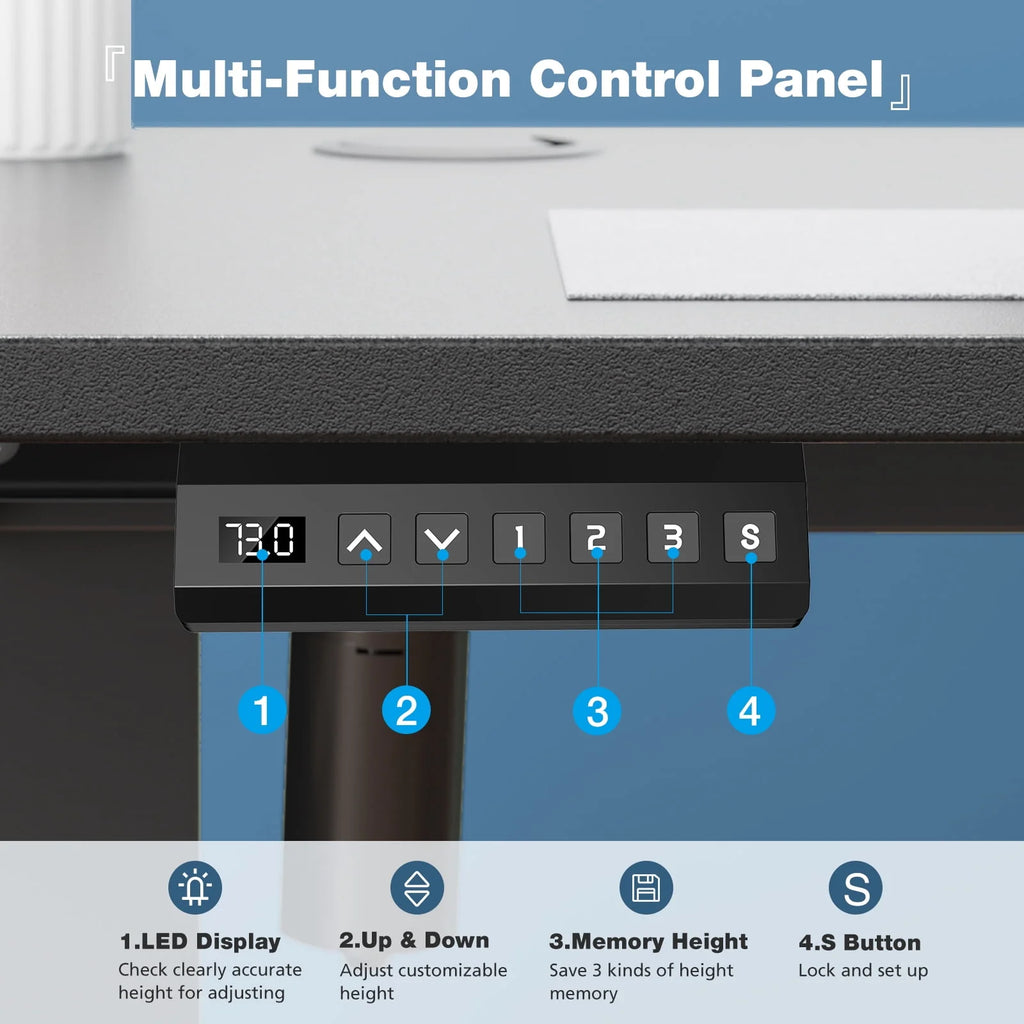 Electric Standing Desk, 40 x 24 Inches Height Adjustable Desk with Memory Preset G7155