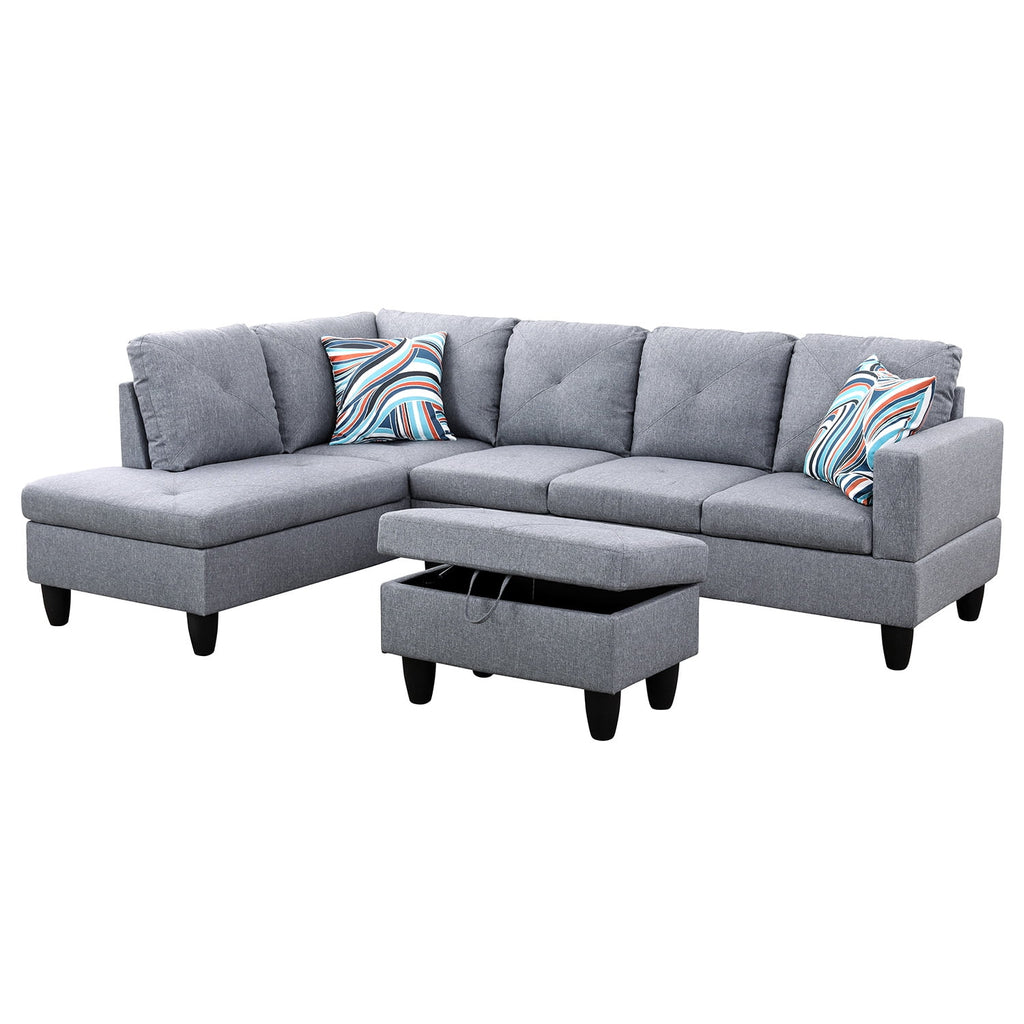 Linen L-Shape Sectional Sofa H930