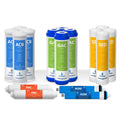 Reverse Osmosis System Replacement Filter Set 16 Filters 100 GPD RO Membrane 10 inch Water Filters P4484