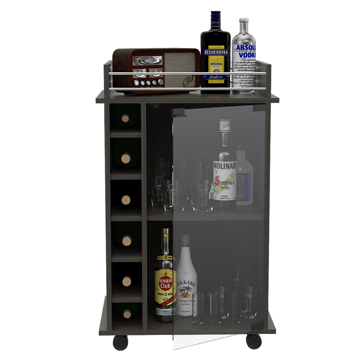Grey Oak Bar Cart X488