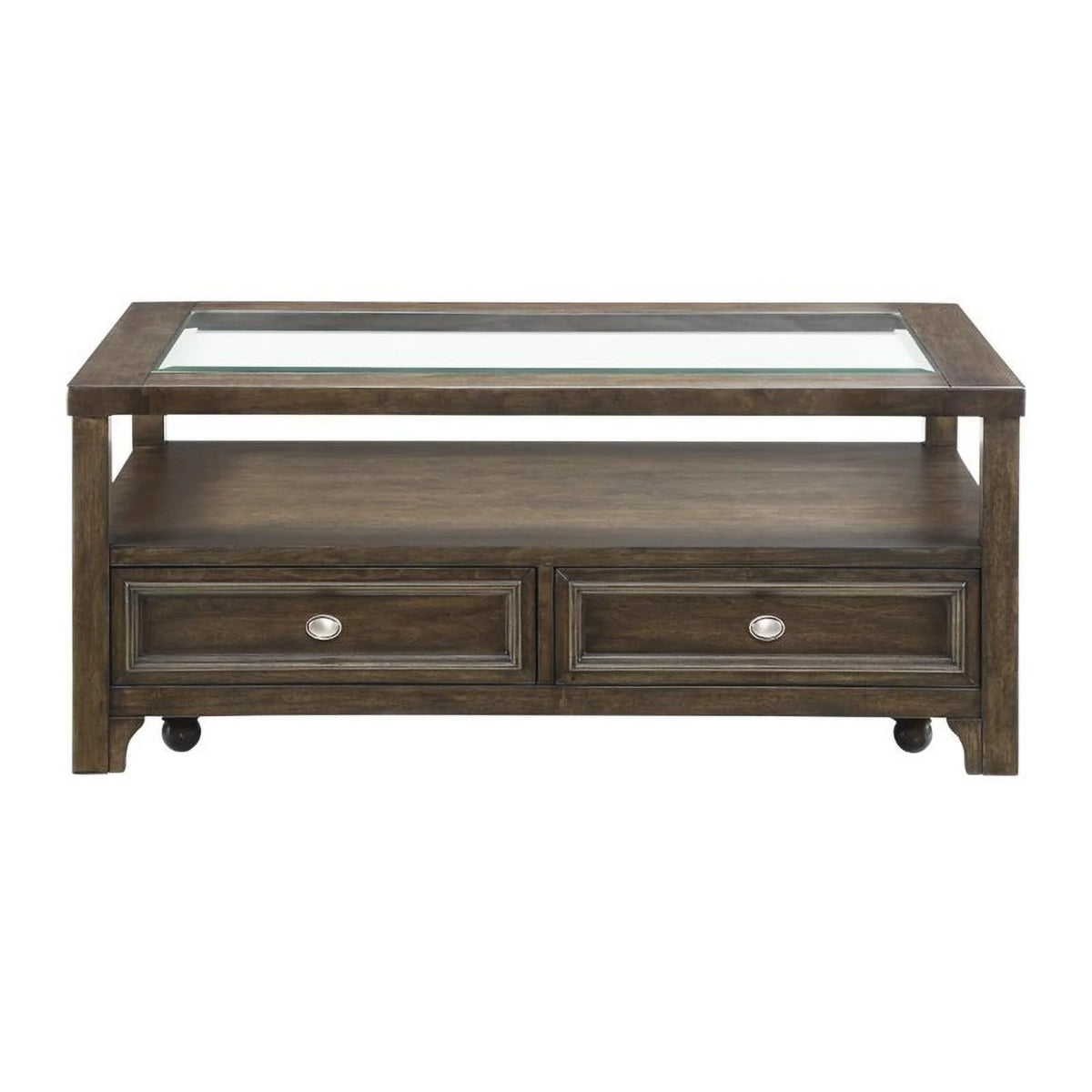 Wood 2 Drawer Coffee Table M5014