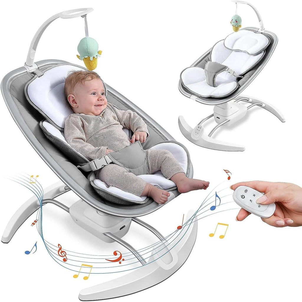 Portable Baby Swing with 3 Speeds Music Remote Control A904