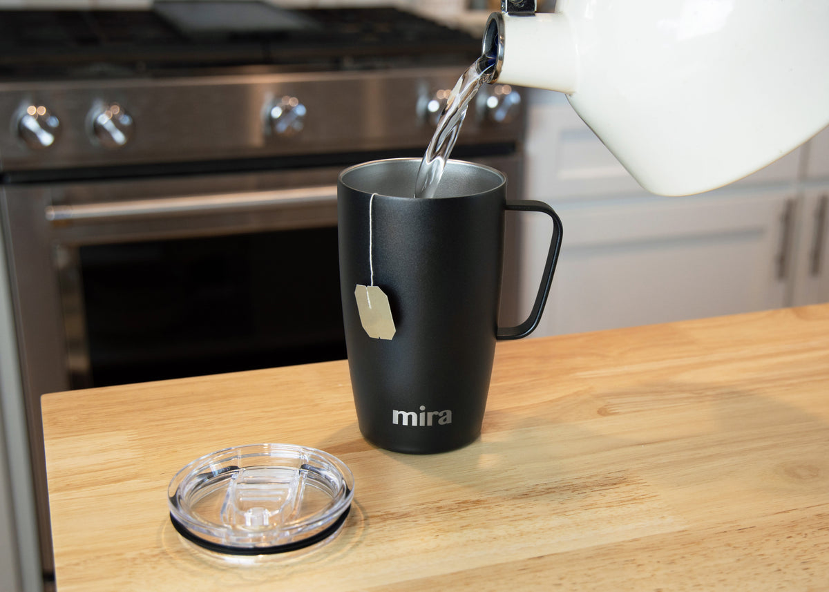 18oz Stainless Steel Vacuum Insulated Coffee Mug with Handle & Lid Z7231