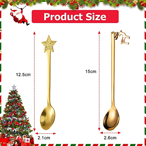 10 Pieces Stainless Steel Christmas Spoons K323519