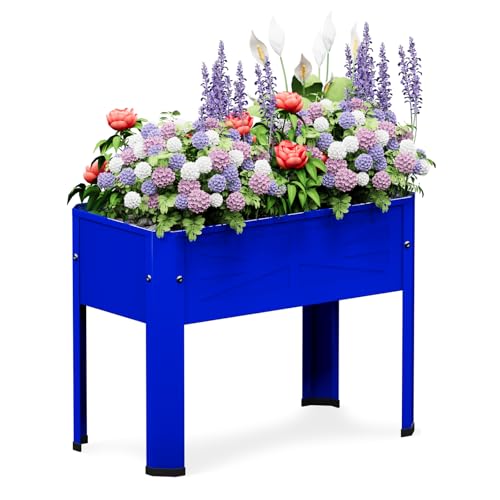 Raised Metal Garden Bed with Tall Legs Y265